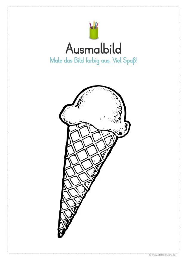 Ausmalbild Eis