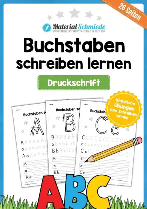 Materialpaket Druckschrift